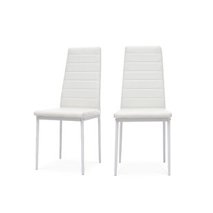 White leatherette dining deals chairs